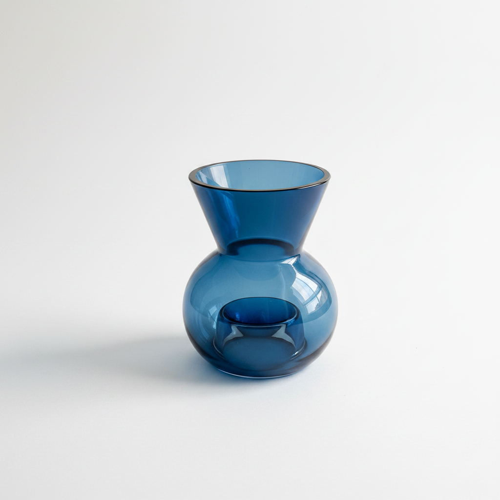 Vase bleu élégant